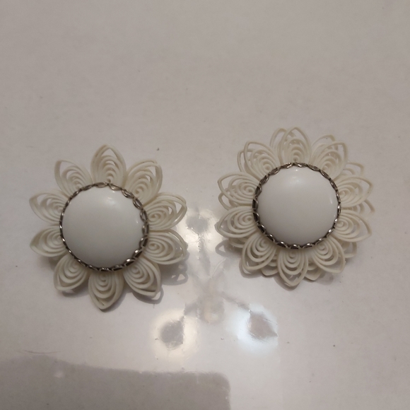 Vintage earrings 1960 hand mad - Picture 5 of 5